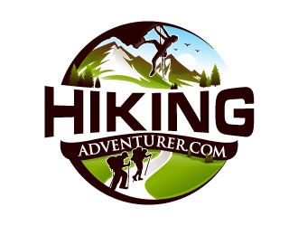 hikingadventurer.com or hiking adventurer logo design by Aelius