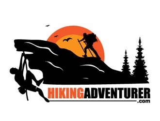 hikingadventurer.com or hiking adventurer logo design by shere