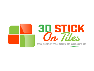 3D Stick On Tiles logo design by akilis13