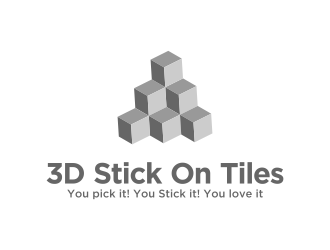 3D Stick On Tiles logo design by salis17