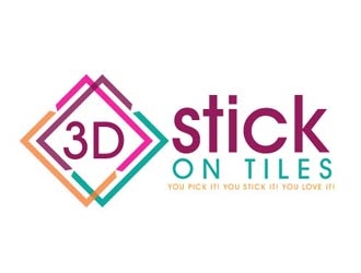 3D Stick On Tiles logo design by shere