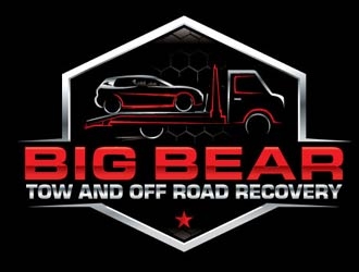 Big bear tow and off road recovery logo design by shere