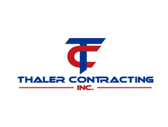 Thaler Contracting inc.  logo design by 35mm