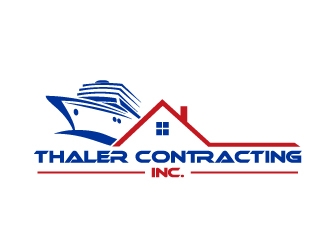Thaler Contracting inc.  logo design by 35mm