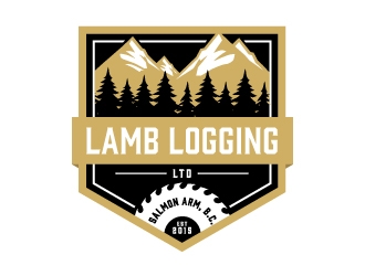 Lamb Logging Ltd. logo design by Kewin