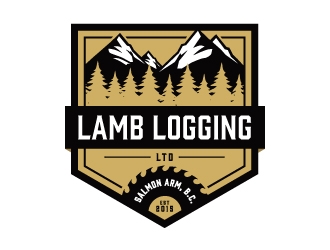Lamb Logging Ltd. logo design by Kewin