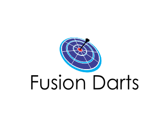 Fusion Darts logo design by giphone