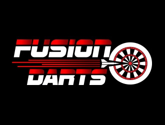 Fusion Darts logo design by eddesignswork