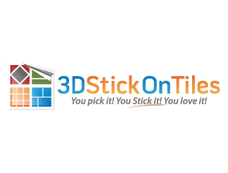 3D Stick On Tiles logo design by jaize