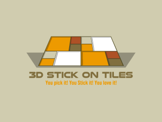 3D Stick On Tiles logo design by torresace