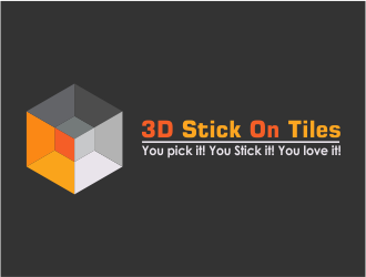 3D Stick On Tiles logo design by meliodas