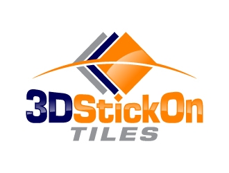 3D Stick On Tiles logo design by Dddirt