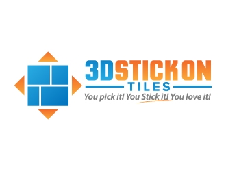 3D Stick On Tiles logo design by jaize