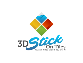 3D Stick On Tiles logo design by ekitessar