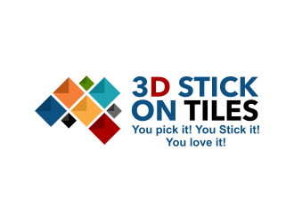 3D Stick On Tiles logo design by ingepro
