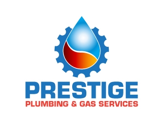PRESTIGE PLUMBING & GAS SERVICES logo design by 35mm