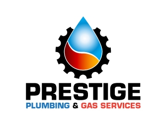 PRESTIGE PLUMBING & GAS SERVICES logo design by 35mm