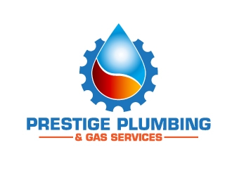 PRESTIGE PLUMBING & GAS SERVICES logo design by 35mm