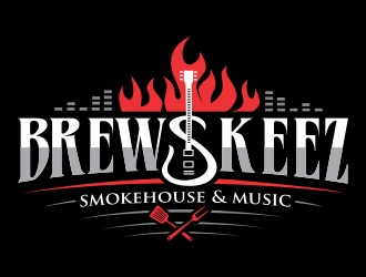 Brewskeez Smokehouse & Music logo design by ruki