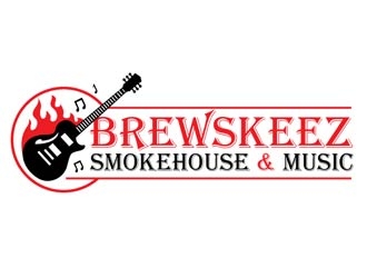 Brewskeez Smokehouse & Music logo design by logoguy