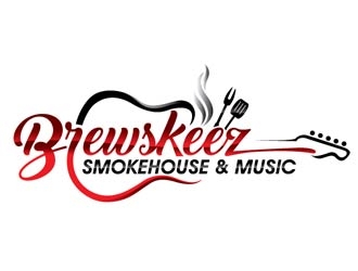 Brewskeez Smokehouse & Music logo design by logoguy
