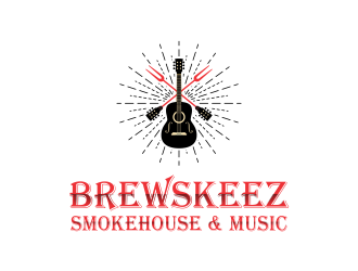Brewskeez Smokehouse & Music logo design by ROSHTEIN