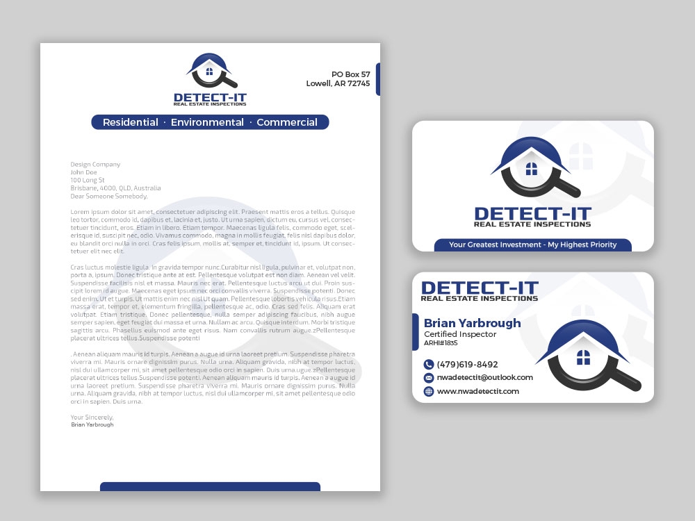 Detect- It Real Estate Inspections logo design by ORPiXELSTUDIOS