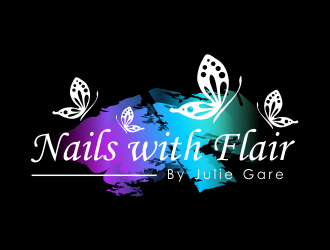 Nails with Flair by Julie Gare logo design by done