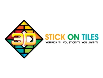 3D Stick On Tiles logo design by shere