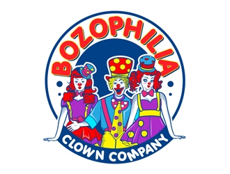 BOZOPHILIA CLOWN COMPANY logo design by DreamLogoDesign