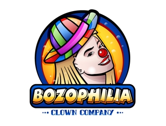 BOZOPHILIA CLOWN COMPANY logo design by DreamLogoDesign
