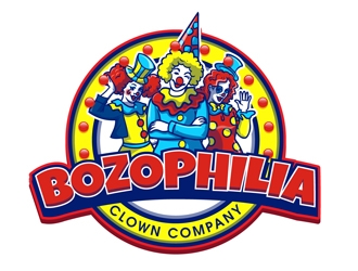 BOZOPHILIA CLOWN COMPANY logo design by DreamLogoDesign
