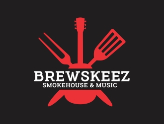 Brewskeez Smokehouse & Music logo design by rokenrol