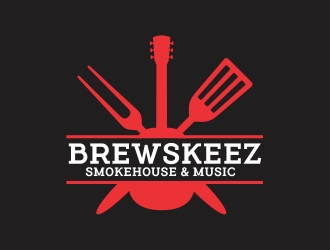 Brewskeez Smokehouse & Music logo design by rokenrol