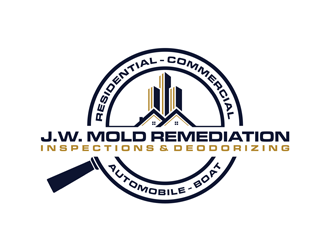 J.W. Mold Remediation, Inspections & Deodorizing logo design by alby