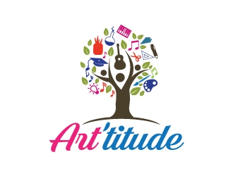 Art'titude logo design by JJlcool