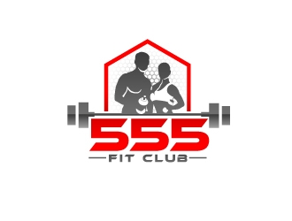 555 FIT CLUB logo design by fantastic4