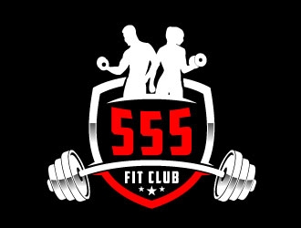 555 FIT CLUB logo design by 35mm