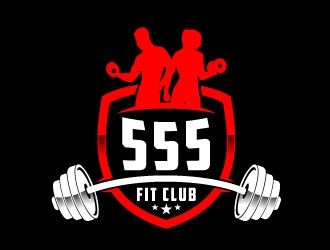 555 FIT CLUB logo design by 35mm