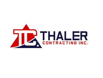 Thaler Contracting inc.  logo design by BeDesign