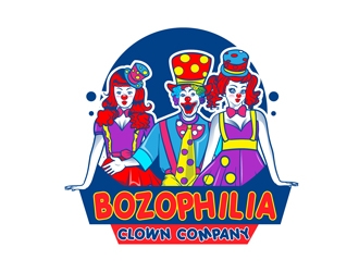 BOZOPHILIA CLOWN COMPANY logo design by DreamLogoDesign