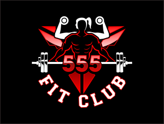 555 FIT CLUB logo design by bosbejo
