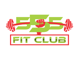 555 FIT CLUB logo design by ROSHTEIN