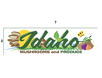 Idaho Mushrooms and Produce logo design by geomateo