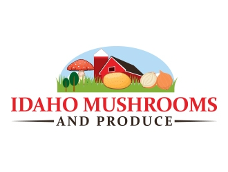 Idaho Mushrooms and Produce logo design by fawadyk