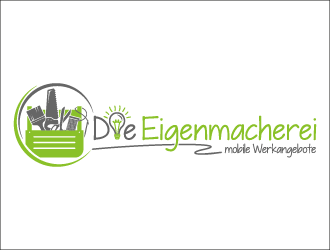 Die Eigenmacherei     the subtitle is    mobile Werkangebote für Klein und Groß logo design by shctz