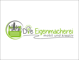 Die Eigenmacherei     the subtitle is    mobile Werkangebote für Klein und Groß Logo Design