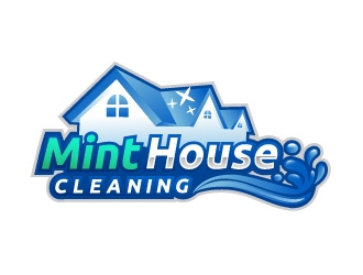 Mint House Cleaning logo design by Alex7390