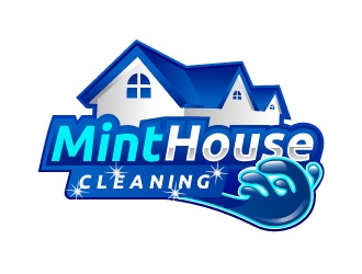 Mint House Cleaning logo design by Alex7390