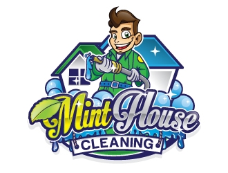 Mint House Cleaning logo design by Godvibes
